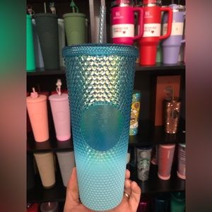Starbucks blue gradient studded